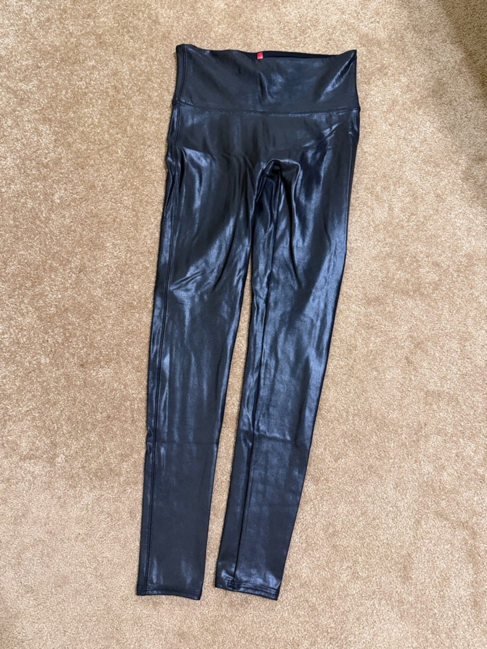 SPANX Black Faux Leather Leggings